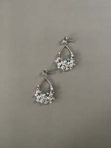 Rhea: Crystal Meadow Teardrop Earrings