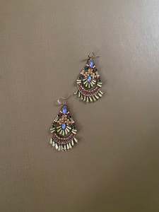 Ornate Teardrop Statement Earrings