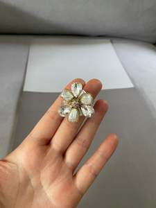 Rhea: Crystal Flower Stud Earrings
