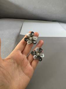 Crystal Flower Stud Earrings