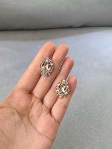 Swarovski Oval Halo Stud Earrings (3 colours)