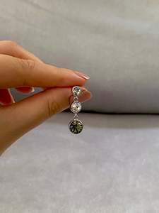 Swarovski: Swarovski Triple Round Drop Earrings