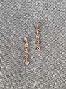 Swarovski: Swarovski Light Peach Silk Long Drop Earrings (2 colors)