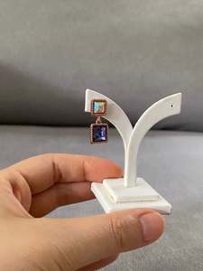 Swarovski: Swarovski Square Duo Drop Earrings