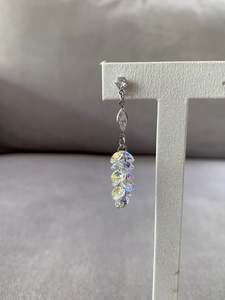 Swarovski: Swarovski Aurora Borealis Cluster Drop Earrings