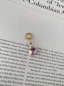 Aurora: Lavender Crystal Hoop Drop Earrings
