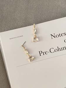 Aurora: Crystal Geometric Drop Earrings