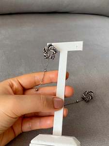 Rhea Drops: Sculptural Knot Chain Earrings