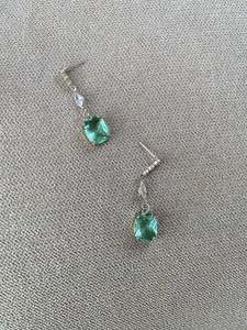 Aurora Copy 1: Emerald Green Crystal Drop Earrings