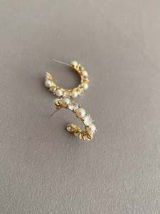 Swarovski Pearl & Crystal Hoop Earrings - RIN92