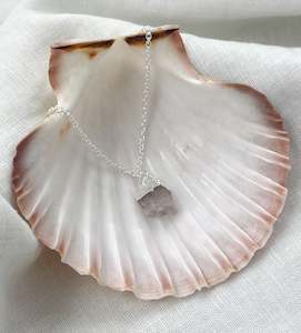Silver Necklaces: Rose Quartz Silver