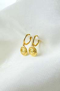 Crystal Earrings: Guided Huggies Gold
