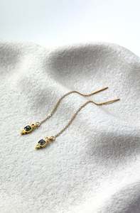 Crystal Earrings: Labradorite Thread Earrings