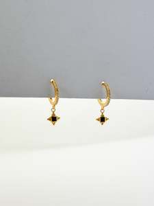 Crystal Earrings: Forever Huggies Gold