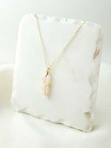 Gold Necklaces: Selenite Gold