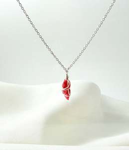 Silver Necklaces: Rhodonite Silver