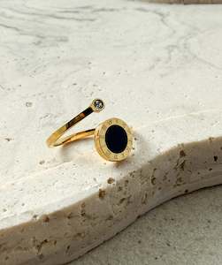 Crystal Rings: Gold Twist Ring