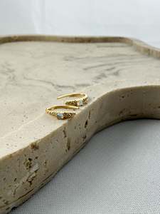 Crystal Earrings: Gold Earrings