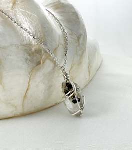 Silver Necklaces: Tibetan Quartz