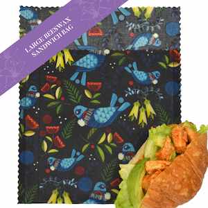 beeswax food wraps: Tui Song - large sandwich bag