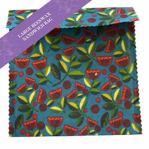 beeswax food wraps: Pohutukawa - large sandwich bag