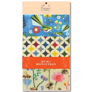 Sets Of 3 Beeswax Wraps: Spring Splendour - Set of 3 Beeswax Wraps