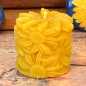 Beeswax Candles: Sunflowers for Volodymyr beeswax candle