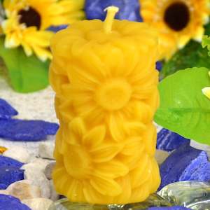 Beeswax Candles: Sunflower Power beeswax candle