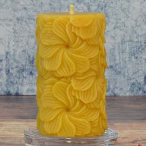 Beeswax Candles: Hibiscus Beeswax Candle
