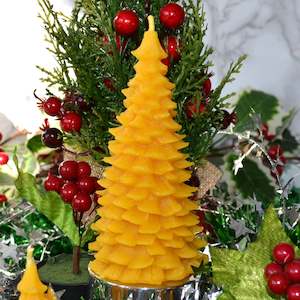 Beeswax Candles: Christmas Tree Beeswax Candle