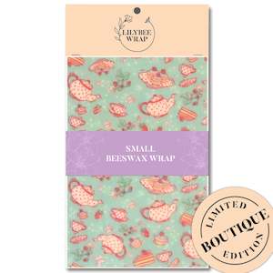 Small Beeswax Wraps: Mint Tea At Three small beeswax wrap