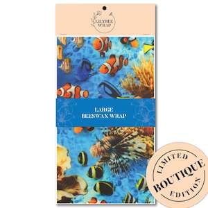 Large Beeswax Wraps: Coral Reef - large beeswax wrap