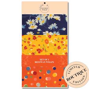 Daisy Chain - Set of 3 Beeswax Wraps
