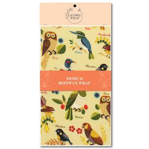 Morepork and Friends - medium beeswax wrap