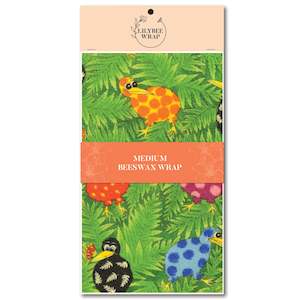 Rainbow Kiwis - medium beeswax wrap