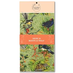 Medium Beeswax Wraps: Birds of Aotearoa - medium beeswax wrap