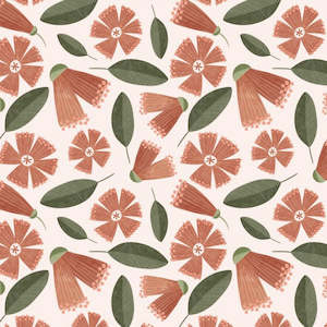 Make Your Own Beeswax Wraps: Bird Stories: Pohutukawa pure cotton fabric