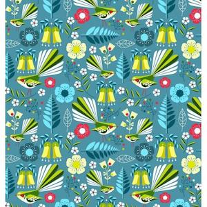 Make Your Own Beeswax Wraps: Early Birds - Fantail pure cotton fabric