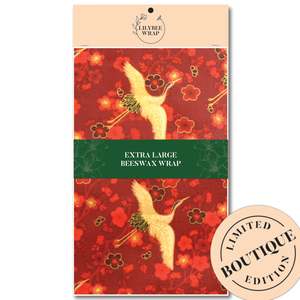 Xl Beeswax Wraps: Hikari Cranes - XL Beeswax Wrap