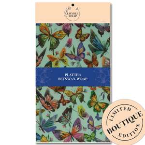 Whats New: Flutter By Butterflies - Platter Beeswax Wrap