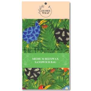 Lilybee Wrap Beeswax Food Bags: Rainbow Kiwis - medium sandwich bag