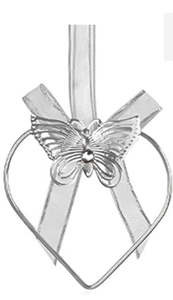 Silver Butterfly Bridal Heart