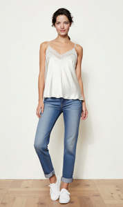 Ginia Skylar White Lace Cami GCA201 Camisole