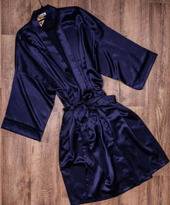 Satin: Essence ankle length satin robe 051RL