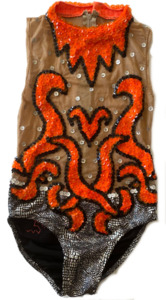 Orange Sequin Leotard & Accessories Step Beyond Studios