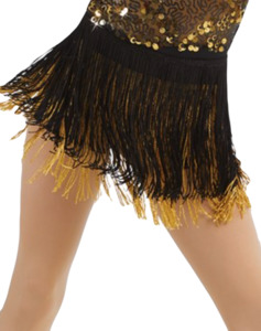 Products: Black & Gold Tassel Skirt Step Beyond Studios