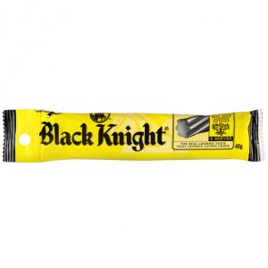 Novelty Bars: RJ'S Black Knight Liqorice Twist 40gm