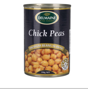 Canned And Packed Foods: Delmaine Chick Peas 390G