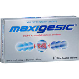 Medicines: Maxigestic Paracetamol & Ibuprofen Tablets