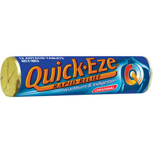 Medicines: Quickeze Antacid 12 Tablets SPECIAL $42.00 (INNER 32)